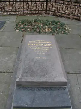 Могила археолога, етнографа і мистецтвознавця М. Ф. Біляшівського — загальний вигляд, Канів