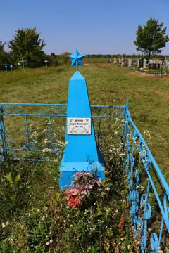 Могила радянського воїна А. М. Петрука — Павлівка Могила радянського воїна Петрука А.М. центр кладовища, Павлівка