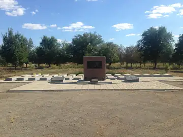 Військовий цвинтар. У 28 братських могилах поховано понад 130 радянських воїнів, які загинули в районі смт Петриківка та поме