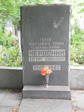 Могила Л. Д. Червонія — Героя Радянського Союзу — загальний вигляд, Запоріжжя