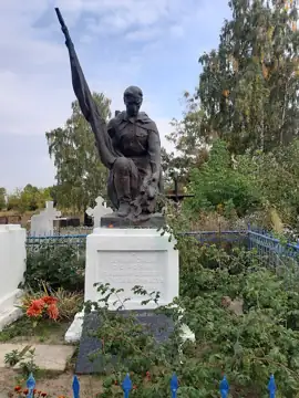Братська могила радянських воїнів. Поховано 5 особи — Братська могила радянських воїнів с. Ходорків загальний вигляд, Ходоркі