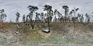 Братська могила 48 жителів села, по-звірячому закатованих фашистами в 1943 році — загальний вигляд, Забуяння
