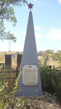 Могила братська червоноармійців — Памятник красноармейцам погибим за установление Советской власти на Украине г.г, Ганнівка
