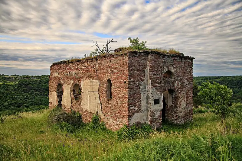 Усипальниця Понінських (мур.) — вигляд здалеку, Нирків