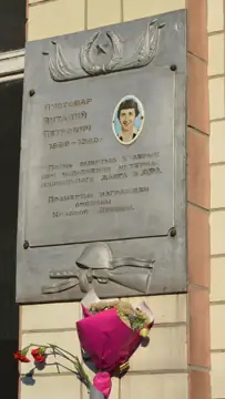 Меморіальна дошка на честь учасника бойових дій у Афганістані В. П. Пустовара — загальний вигляд, Решетилівка