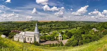 Троїцький костел — Костел Св.Трійці. панорама, Зіньків