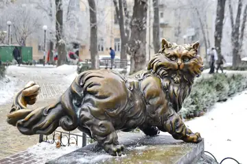 Пам'ятник котові Пантелеймону — Сквер біля Золотих воріт, Київ